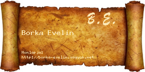 Borka Evelin névjegykártya